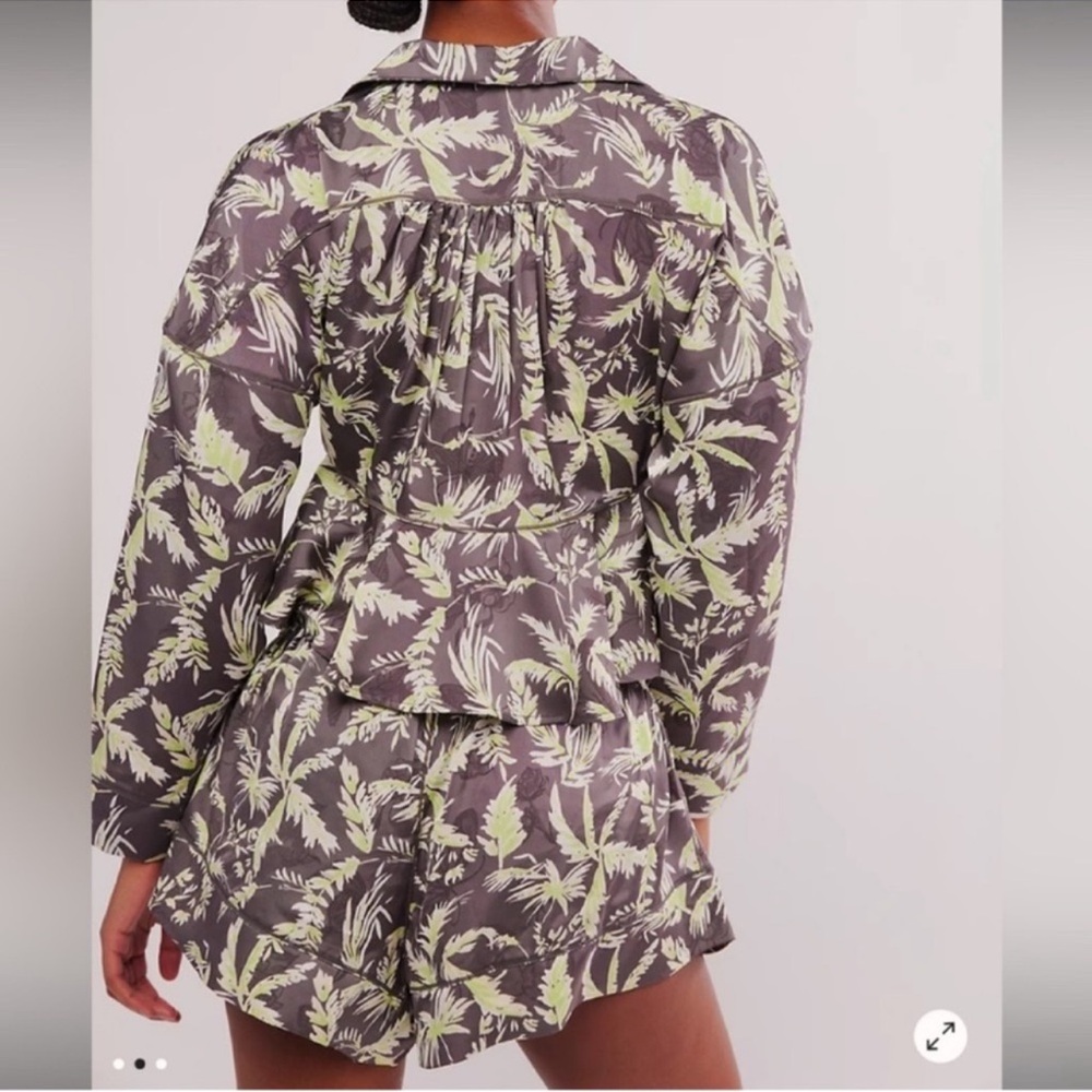 Free People Intimately Beauty Sleep PJ Set Dark Combo - Picture 3 of 5